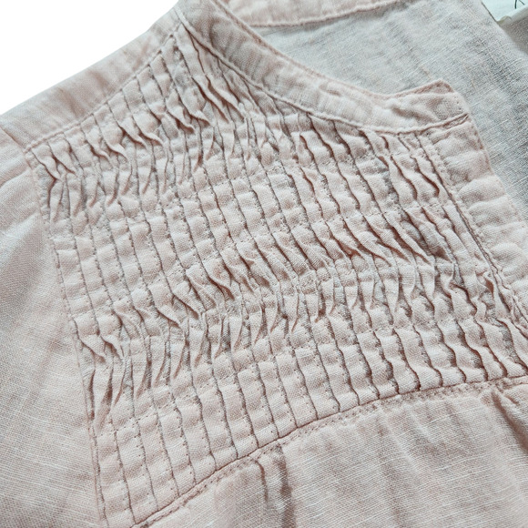 Joie peasant blouse linen light pink size L - Picture 4 of 7